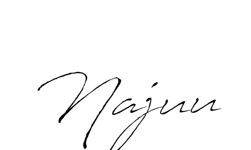 How to make Najuu name signature. Use Antro_Vectra style for creating short signs online. This is the latest handwritten sign. Najuu signature style 6 images and pictures png