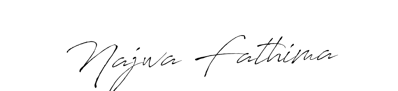 Najwa Fathima stylish signature style. Best Handwritten Sign (Antro_Vectra) for my name. Handwritten Signature Collection Ideas for my name Najwa Fathima. Najwa Fathima signature style 6 images and pictures png