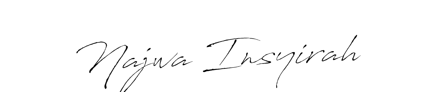 Once you've used our free online signature maker to create your best signature Antro_Vectra style, it's time to enjoy all of the benefits that Najwa Insyirah name signing documents. Najwa Insyirah signature style 6 images and pictures png