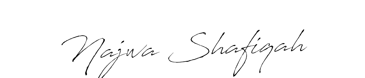 Similarly Antro_Vectra is the best handwritten signature design. Signature creator online .You can use it as an online autograph creator for name Najwa Shafiqah. Najwa Shafiqah signature style 6 images and pictures png