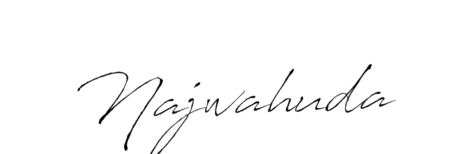 Use a signature maker to create a handwritten signature online. With this signature software, you can design (Antro_Vectra) your own signature for name Najwahuda. Najwahuda signature style 6 images and pictures png