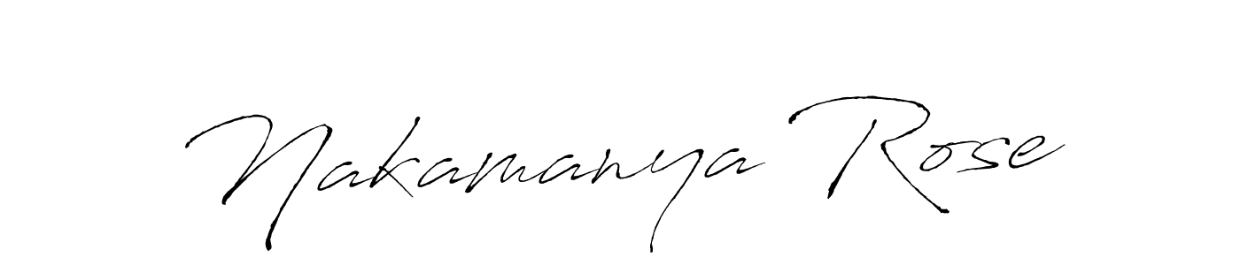 Design your own signature with our free online signature maker. With this signature software, you can create a handwritten (Antro_Vectra) signature for name Nakamanya Rose. Nakamanya Rose signature style 6 images and pictures png