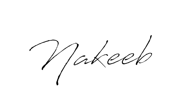 Use a signature maker to create a handwritten signature online. With this signature software, you can design (Antro_Vectra) your own signature for name Nakeeb. Nakeeb signature style 6 images and pictures png
