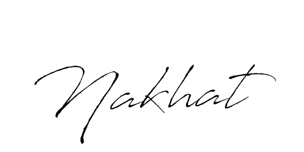 Make a beautiful signature design for name Nakhat. With this signature (Antro_Vectra) style, you can create a handwritten signature for free. Nakhat signature style 6 images and pictures png