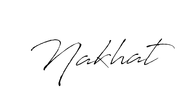 Make a beautiful signature design for name Nakhat. With this signature (Antro_Vectra) style, you can create a handwritten signature for free. Nakhat signature style 6 images and pictures png