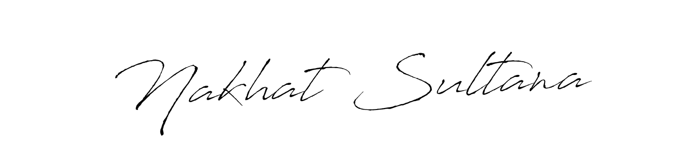 Design your own signature with our free online signature maker. With this signature software, you can create a handwritten (Antro_Vectra) signature for name Nakhat Sultana. Nakhat Sultana signature style 6 images and pictures png