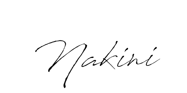 How to make Nakini name signature. Use Antro_Vectra style for creating short signs online. This is the latest handwritten sign. Nakini signature style 6 images and pictures png