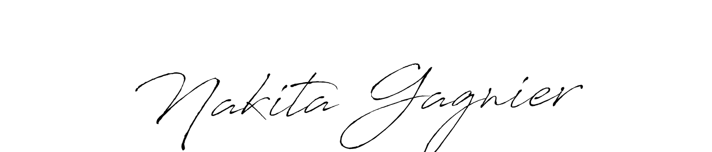 Nakita Gagnier stylish signature style. Best Handwritten Sign (Antro_Vectra) for my name. Handwritten Signature Collection Ideas for my name Nakita Gagnier. Nakita Gagnier signature style 6 images and pictures png
