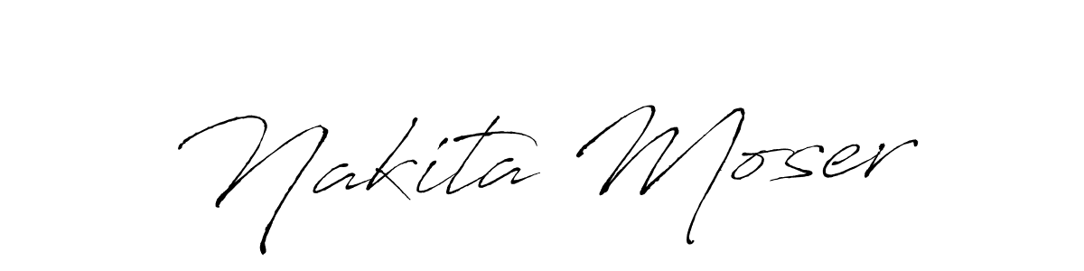 Similarly Antro_Vectra is the best handwritten signature design. Signature creator online .You can use it as an online autograph creator for name Nakita Moser. Nakita Moser signature style 6 images and pictures png