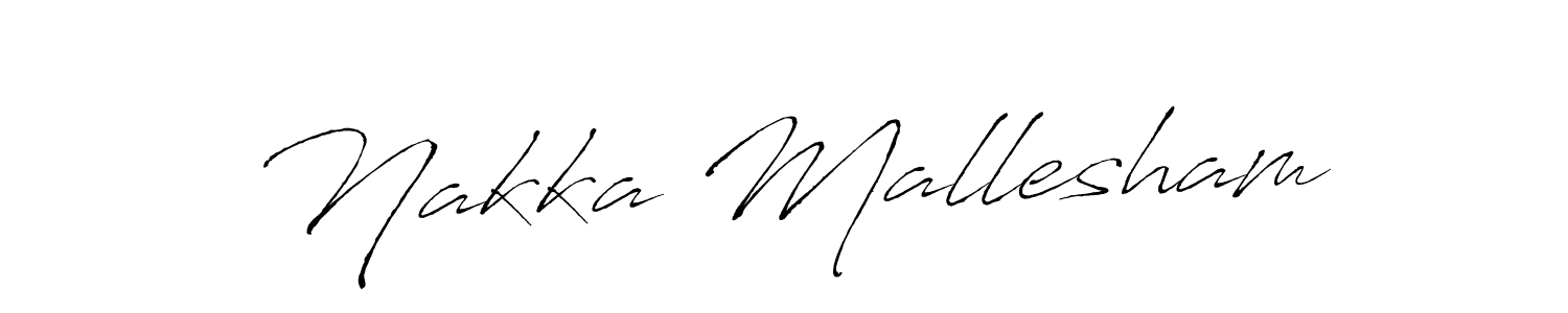 Make a beautiful signature design for name Nakka Mallesham. With this signature (Antro_Vectra) style, you can create a handwritten signature for free. Nakka Mallesham signature style 6 images and pictures png