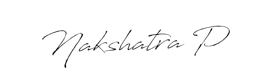 Design your own signature with our free online signature maker. With this signature software, you can create a handwritten (Antro_Vectra) signature for name Nakshatra P. Nakshatra P signature style 6 images and pictures png