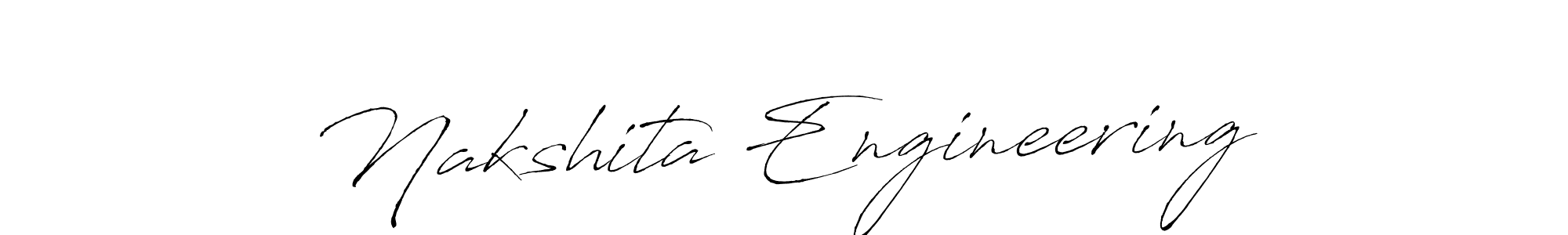 Also You can easily find your signature by using the search form. We will create Nakshita Engineering name handwritten signature images for you free of cost using Antro_Vectra sign style. Nakshita Engineering signature style 6 images and pictures png