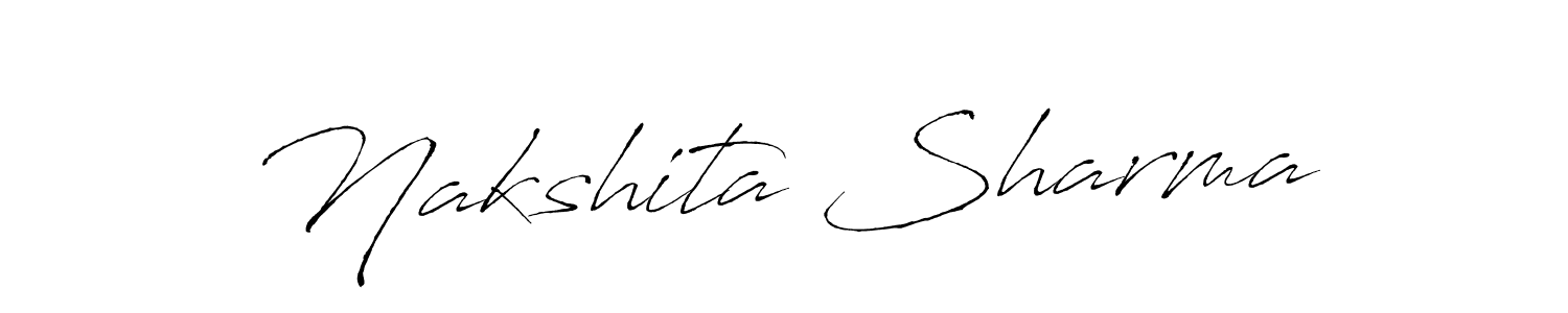 Antro_Vectra is a professional signature style that is perfect for those who want to add a touch of class to their signature. It is also a great choice for those who want to make their signature more unique. Get Nakshita Sharma name to fancy signature for free. Nakshita Sharma signature style 6 images and pictures png