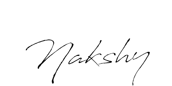Create a beautiful signature design for name Nakshy. With this signature (Antro_Vectra) fonts, you can make a handwritten signature for free. Nakshy signature style 6 images and pictures png