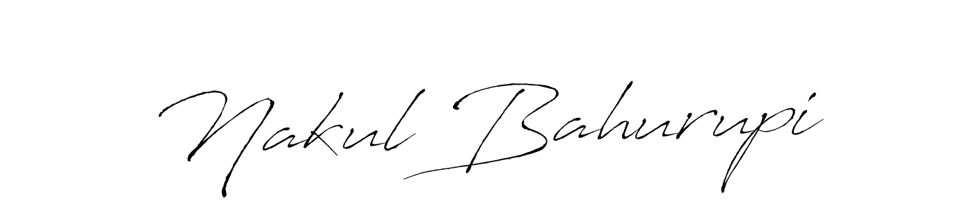 Create a beautiful signature design for name Nakul Bahurupi. With this signature (Antro_Vectra) fonts, you can make a handwritten signature for free. Nakul Bahurupi signature style 6 images and pictures png