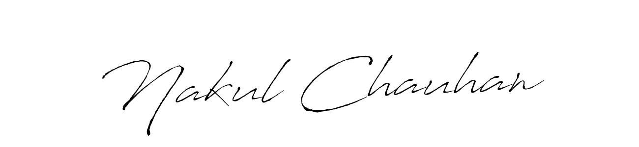 How to make Nakul Chauhan signature? Antro_Vectra is a professional autograph style. Create handwritten signature for Nakul Chauhan name. Nakul Chauhan signature style 6 images and pictures png