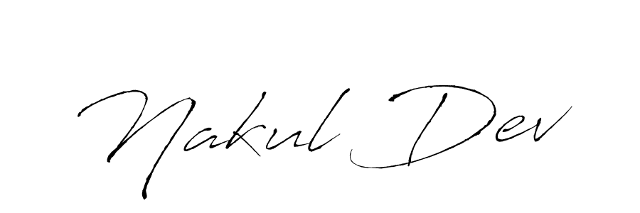 Use a signature maker to create a handwritten signature online. With this signature software, you can design (Antro_Vectra) your own signature for name Nakul Dev. Nakul Dev signature style 6 images and pictures png