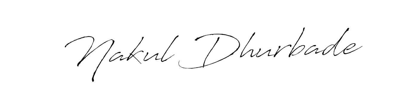 How to make Nakul Dhurbade name signature. Use Antro_Vectra style for creating short signs online. This is the latest handwritten sign. Nakul Dhurbade signature style 6 images and pictures png