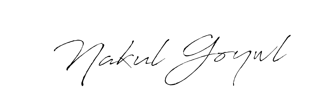 Nakul Goywl stylish signature style. Best Handwritten Sign (Antro_Vectra) for my name. Handwritten Signature Collection Ideas for my name Nakul Goywl. Nakul Goywl signature style 6 images and pictures png