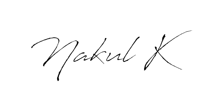 Once you've used our free online signature maker to create your best signature Antro_Vectra style, it's time to enjoy all of the benefits that Nakul K name signing documents. Nakul K signature style 6 images and pictures png