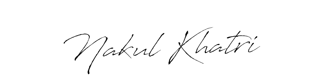 How to make Nakul Khatri name signature. Use Antro_Vectra style for creating short signs online. This is the latest handwritten sign. Nakul Khatri signature style 6 images and pictures png