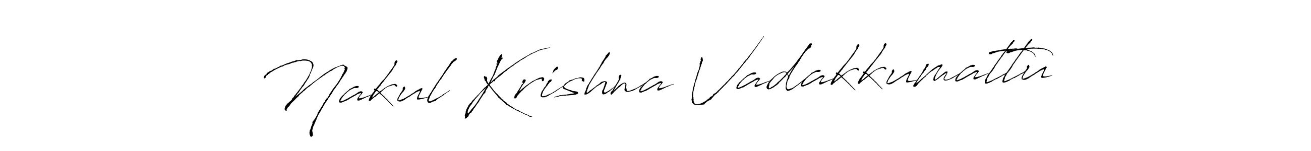 How to make Nakul Krishna Vadakkumattu signature? Antro_Vectra is a professional autograph style. Create handwritten signature for Nakul Krishna Vadakkumattu name. Nakul Krishna Vadakkumattu signature style 6 images and pictures png