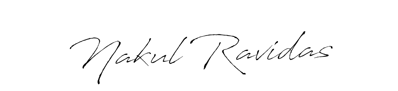 Also we have Nakul Ravidas name is the best signature style. Create professional handwritten signature collection using Antro_Vectra autograph style. Nakul Ravidas signature style 6 images and pictures png