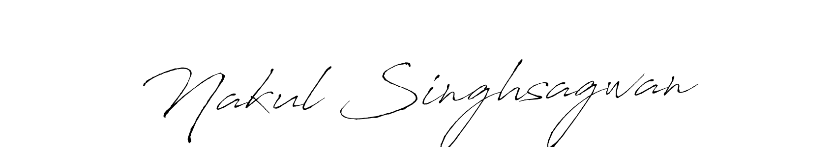 Use a signature maker to create a handwritten signature online. With this signature software, you can design (Antro_Vectra) your own signature for name Nakul Singhsagwan. Nakul Singhsagwan signature style 6 images and pictures png