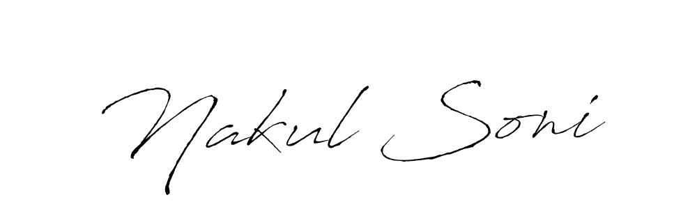 Nakul Soni stylish signature style. Best Handwritten Sign (Antro_Vectra) for my name. Handwritten Signature Collection Ideas for my name Nakul Soni. Nakul Soni signature style 6 images and pictures png