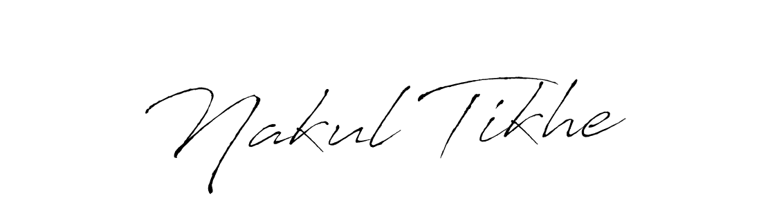 Also You can easily find your signature by using the search form. We will create Nakul Tikhe name handwritten signature images for you free of cost using Antro_Vectra sign style. Nakul Tikhe signature style 6 images and pictures png