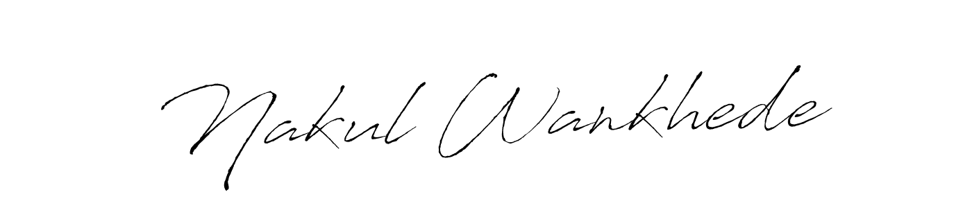 Design your own signature with our free online signature maker. With this signature software, you can create a handwritten (Antro_Vectra) signature for name Nakul Wankhede. Nakul Wankhede signature style 6 images and pictures png