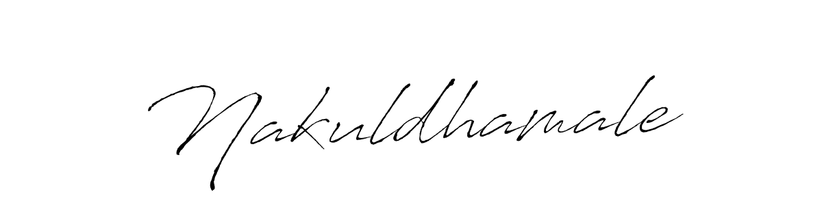 Make a beautiful signature design for name Nakuldhamale. With this signature (Antro_Vectra) style, you can create a handwritten signature for free. Nakuldhamale signature style 6 images and pictures png
