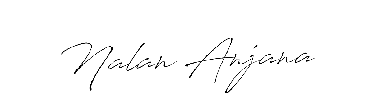 Make a beautiful signature design for name Nalan Anjana. With this signature (Antro_Vectra) style, you can create a handwritten signature for free. Nalan Anjana signature style 6 images and pictures png