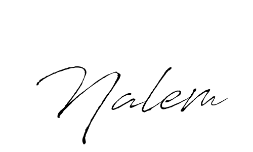 Use a signature maker to create a handwritten signature online. With this signature software, you can design (Antro_Vectra) your own signature for name Nalem. Nalem signature style 6 images and pictures png