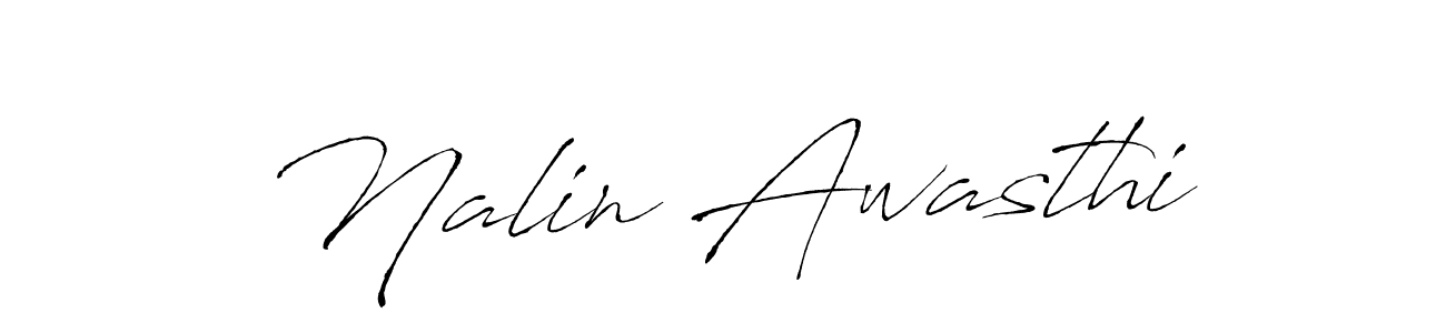 Create a beautiful signature design for name Nalin Awasthi. With this signature (Antro_Vectra) fonts, you can make a handwritten signature for free. Nalin Awasthi signature style 6 images and pictures png