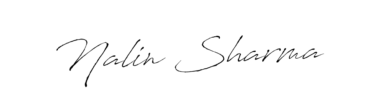 How to make Nalin Sharma name signature. Use Antro_Vectra style for creating short signs online. This is the latest handwritten sign. Nalin Sharma signature style 6 images and pictures png