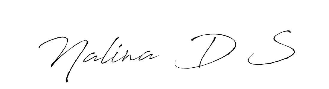 The best way (Antro_Vectra) to make a short signature is to pick only two or three words in your name. The name Nalina  D S include a total of six letters. For converting this name. Nalina  D S signature style 6 images and pictures png
