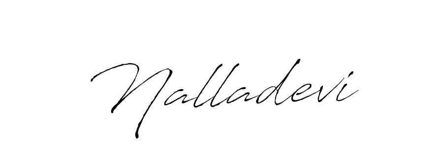 Make a beautiful signature design for name Nalladevi. With this signature (Antro_Vectra) style, you can create a handwritten signature for free. Nalladevi signature style 6 images and pictures png