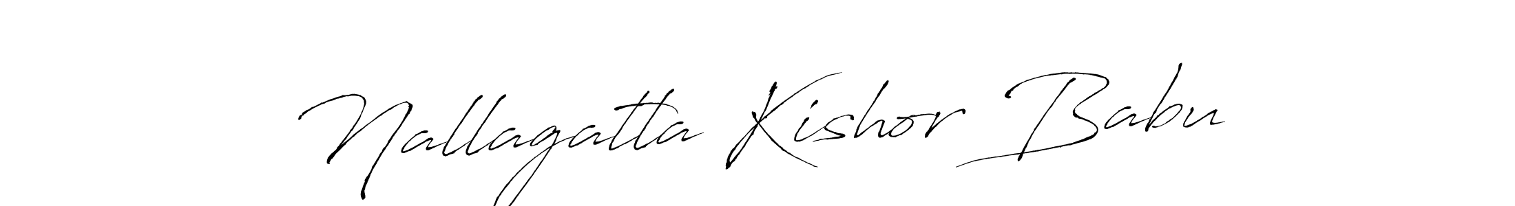 Use a signature maker to create a handwritten signature online. With this signature software, you can design (Antro_Vectra) your own signature for name Nallagatla Kishor Babu. Nallagatla Kishor Babu signature style 6 images and pictures png