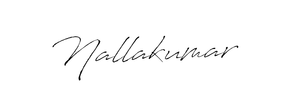 Create a beautiful signature design for name Nallakumar. With this signature (Antro_Vectra) fonts, you can make a handwritten signature for free. Nallakumar signature style 6 images and pictures png