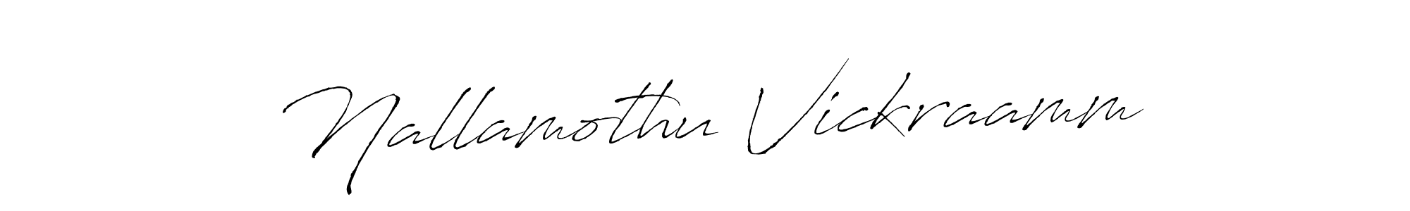 This is the best signature style for the Nallamothu Vickraamm name. Also you like these signature font (Antro_Vectra). Mix name signature. Nallamothu Vickraamm signature style 6 images and pictures png