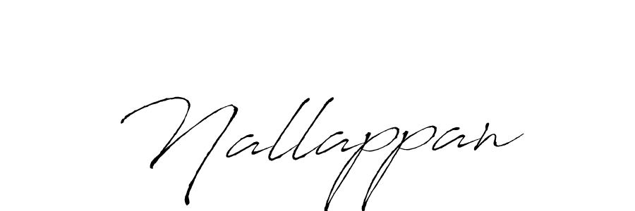 How to make Nallappan signature? Antro_Vectra is a professional autograph style. Create handwritten signature for Nallappan name. Nallappan signature style 6 images and pictures png