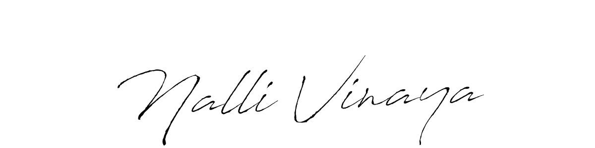 Create a beautiful signature design for name Nalli Vinaya. With this signature (Antro_Vectra) fonts, you can make a handwritten signature for free. Nalli Vinaya signature style 6 images and pictures png