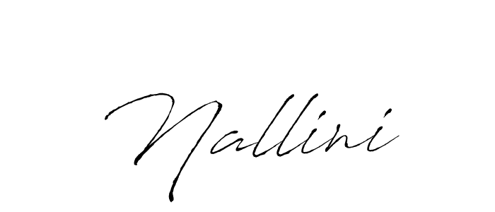 Use a signature maker to create a handwritten signature online. With this signature software, you can design (Antro_Vectra) your own signature for name Nallini. Nallini signature style 6 images and pictures png