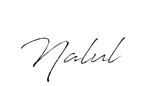 if you are searching for the best signature style for your name Nalul. so please give up your signature search. here we have designed multiple signature styles  using Antro_Vectra. Nalul signature style 6 images and pictures png