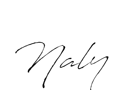 Make a beautiful signature design for name Naly. With this signature (Antro_Vectra) style, you can create a handwritten signature for free. Naly signature style 6 images and pictures png