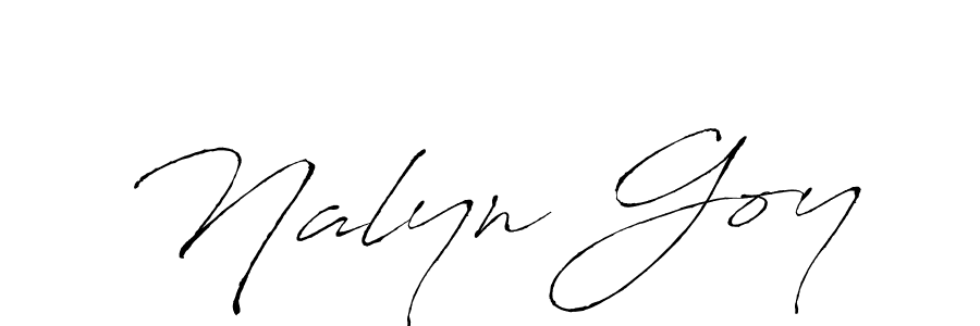 Make a beautiful signature design for name Nalyn Goy. With this signature (Antro_Vectra) style, you can create a handwritten signature for free. Nalyn Goy signature style 6 images and pictures png
