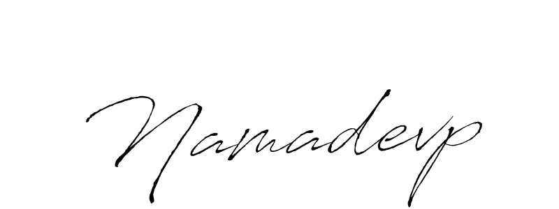 Make a beautiful signature design for name Namadevp. With this signature (Antro_Vectra) style, you can create a handwritten signature for free. Namadevp signature style 6 images and pictures png