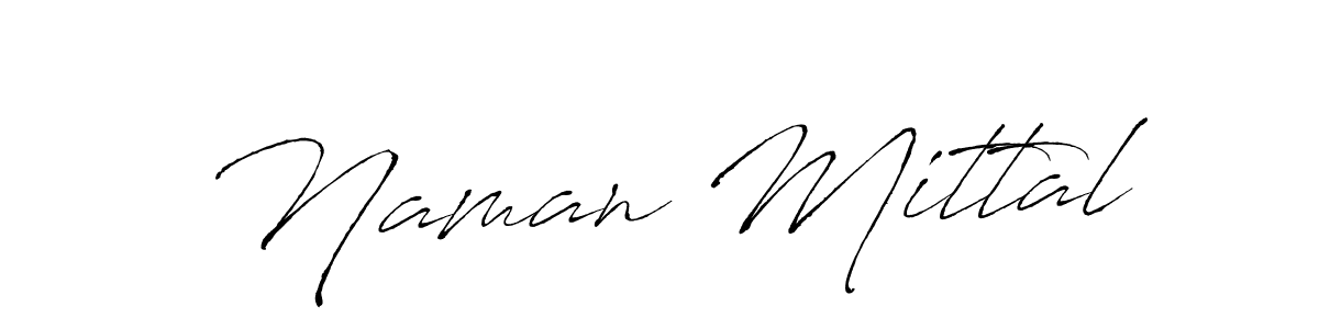 Make a beautiful signature design for name Naman Mittal. With this signature (Antro_Vectra) style, you can create a handwritten signature for free. Naman Mittal signature style 6 images and pictures png