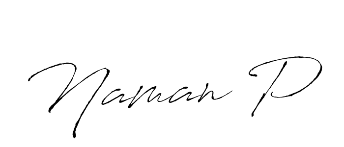 Make a beautiful signature design for name Naman P. With this signature (Antro_Vectra) style, you can create a handwritten signature for free. Naman P signature style 6 images and pictures png